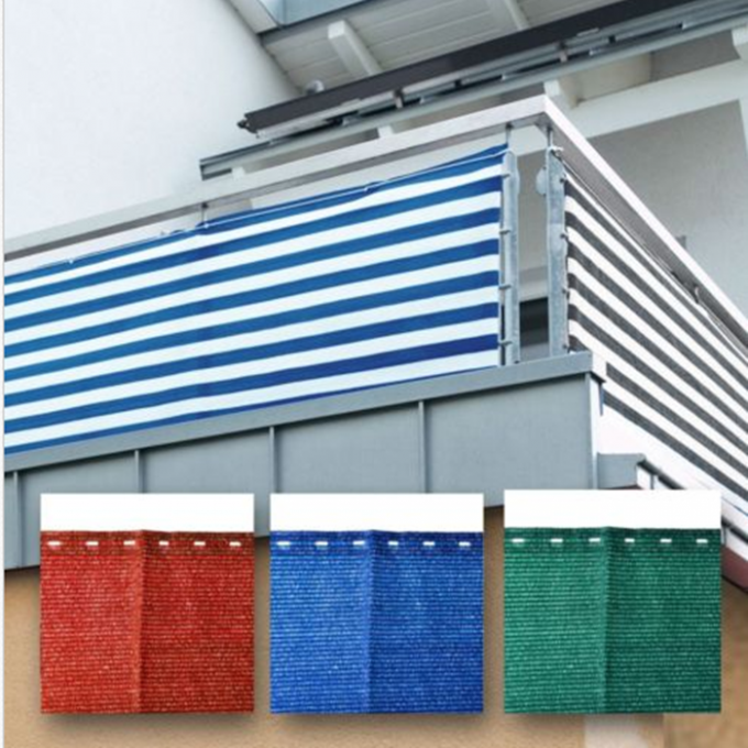 Sun Protection Balcony Mesh Screen , Colorful Plastic Balcony Security Mesh