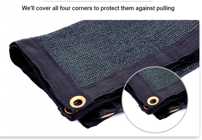 180gsm Fence Screen Cover With Velcro , 90% - 95% Blockage Green Mesh Screening