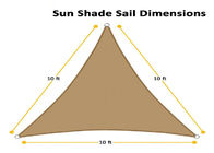 UV Protection Patio Shade Sails , Triangle / Rectangle Sun Shade Canopy