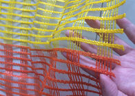 Yellow  Orange Striping Snow Warning Net Used In Building Bridge Warp Knitted Weaving Type
