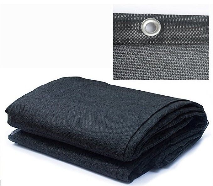 HDPE Knitted Garden Privacy Screen , Tape Yarn Type Black Sun Shade Net