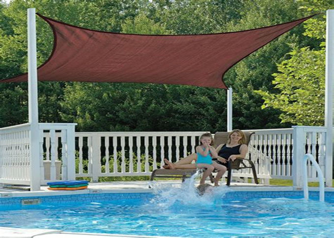 Grey Rectangle Waterproof Sun Shade Sail For Seating Areas And Playgrounds