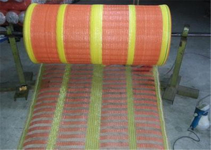 Warp Knitted Orange Plastic Warning Net Reduce Sound Pollutions Available