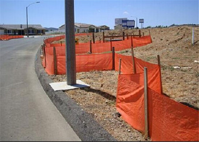 Road  Pool Plastic Orange Fence , Recycled Material Orange Barrier Fencing