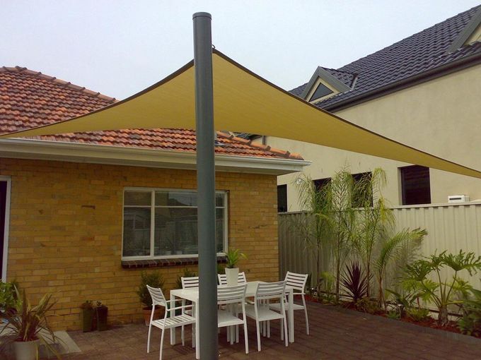 PU Coated Waterproof Shade Sails , UV Protection Polyester Sun Shade Cover