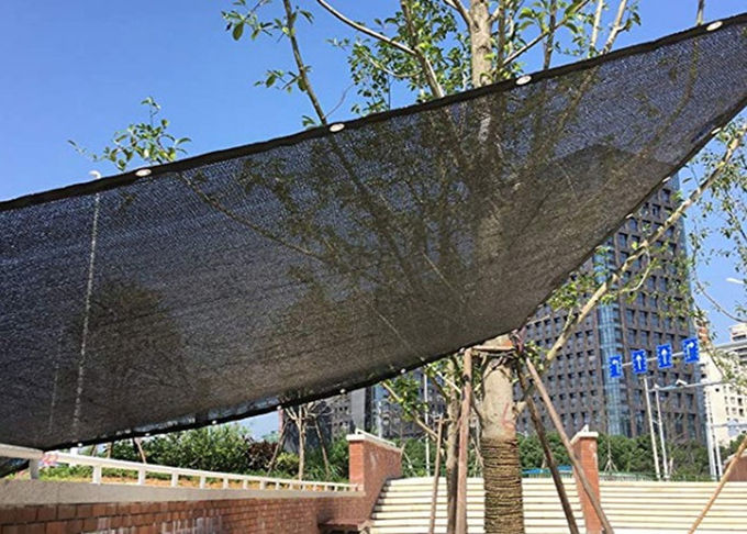 HDPE Garden Black Sun Shade Net  For Greenhouse / Vegetable Nursery