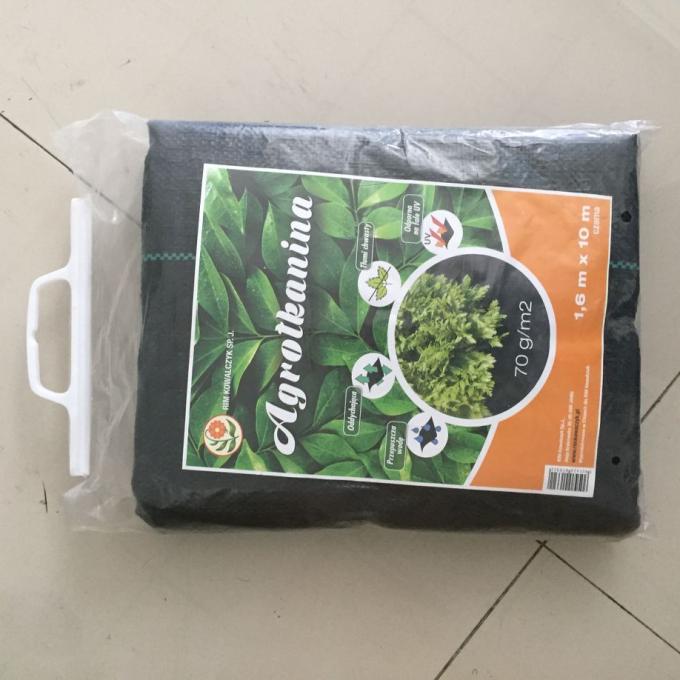 PP / PE Black Weed Control Fabric Weaved By Circular Jet Loom Or Water Loom