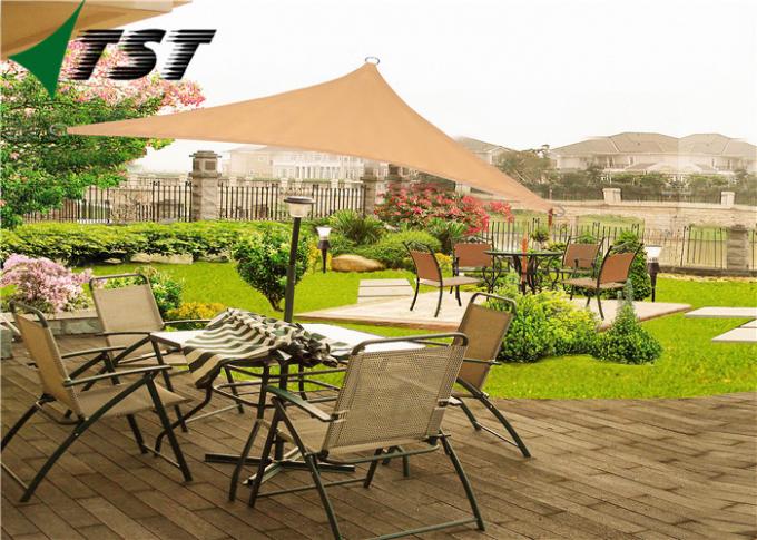 Waterproof 160gsm UV Block Garden Shade Sail For Patio Pool Sand Color
