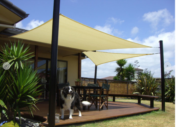 Sand Rectangle 12'X16' Sun Shade Patio Cover UV Block For Outdoor Patio Garden