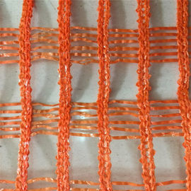 Plastic Building Safety Warning Net , Warp Knitted Weaving Road Barrier Fence