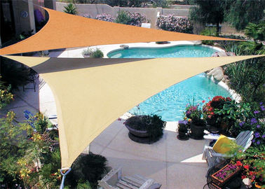 Anti Aging Plastic HDPE Garden Shade Sail For Entrance / Veranda Knitted Weaving Type