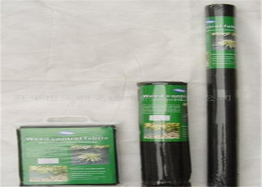 Dark Green Weed Control Landscape Fabric , HDPE / PP Black Woven Landscape Fabric