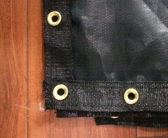 Three Grommets Privacy Windscreen Fabric , Dark Green / Black Mesh Fence Screen