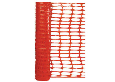 80x40mm High Strength Mesh Snow Fence , High Visibility Orange Plastic Security Fencing