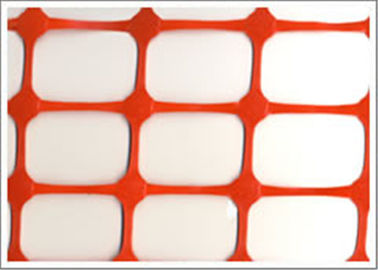 80x40mm High Strength Mesh Snow Fence , High Visibility Orange Plastic Security Fencing