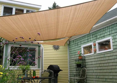 Rectangle Outdoor Shade Sails For Traditional Pergola , Stainless Steel A Ring Sun Shade Fabric