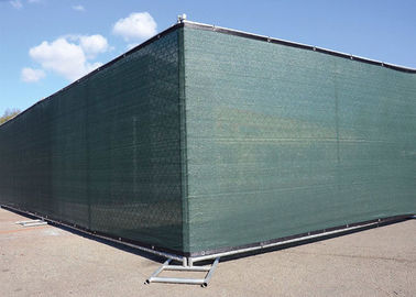 Privacy Dark Green Privacy Screen Mesh With Aluminum Grommets / Zip Ties