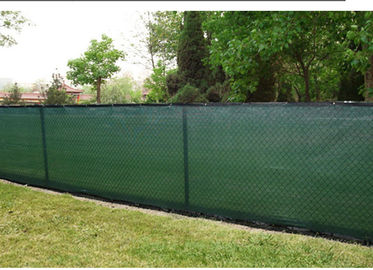 Privacy Dark Green Privacy Screen Mesh With Aluminum Grommets / Zip Ties