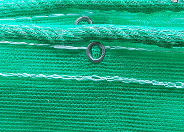 UV Treated Green Construction Netting , Building Safety Nets With Metal Botton And Rope