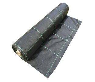 Polypropylene Woven Plastic Ground Cover , 4.2x100m 100gsm Black Garden Fabric