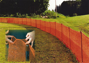 Industrial Portable Orange Plastic Mesh Barrier Fence Netting For Open Excavations