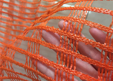 Yellow  Orange Striping Snow Warning Net Used In Building Bridge Warp Knitted Weaving Type