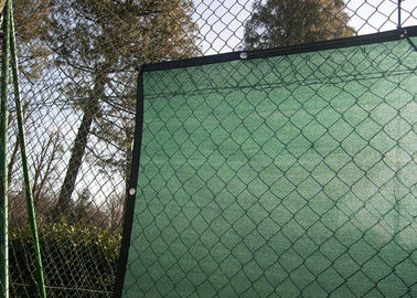 130g-200 gsm Dark Green Windscreen Mesh Fabric With Reinforced Hems / Corners / Eyelets