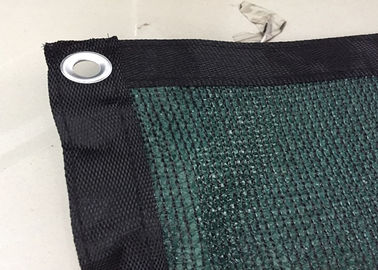 130g-200 gsm Dark Green Windscreen Mesh Fabric With Reinforced Hems / Corners / Eyelets