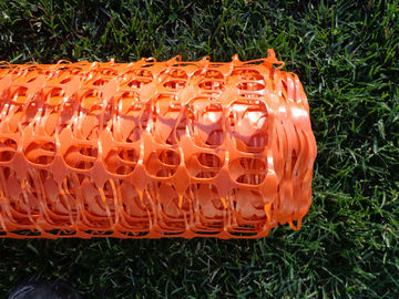 UV Stabilized Orange Plastic Fence , Visual Barrier Polyethylene Mesh Fence