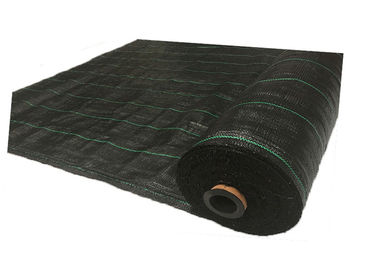 PP / PE Black Weed Control Fabric Weaved By Circular Jet Loom Or Water Loom