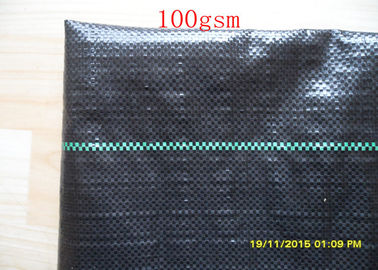 UV Treated Virgin PP Weed Control Fabric With Green Line And Square Line