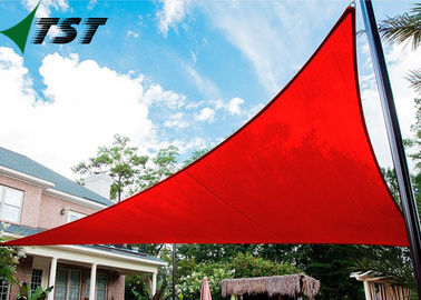 Water Resistant Triangle Shade Sail Red Color Cool Patio Sun Shade Canopy