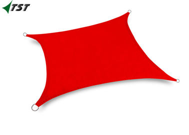 China Waterproof Polyester Red Color Rectangle Sun Shade Sail For Outdoor Canopy Patio company