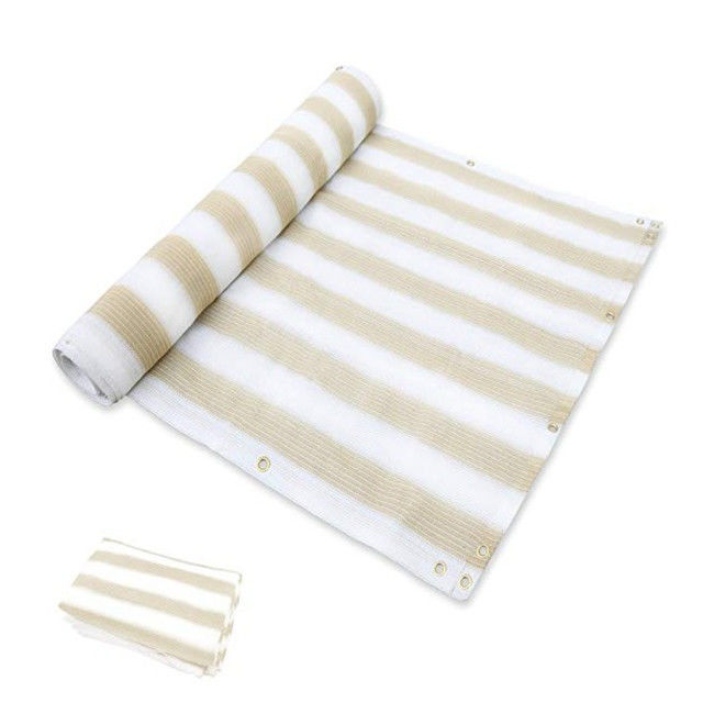 Aluminium Grommets Balcony Safety Net With Blue And White Strip 130g/m2 - 280g/m2