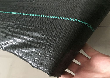 China 100% Virgin PP Black Weed Control Fabric For Greenhouse Binding Resistant / Press Resistant factory