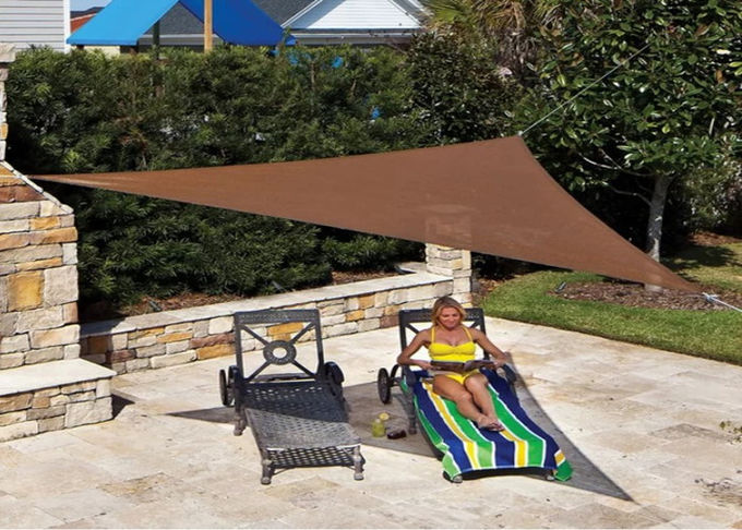 Triangle Shades Garden Shade Sail For Swimming Pool 100% Virgin HDPE Available