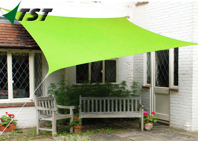 Polyester Rectangle Sun Sail 5 X 6 M Patio Landscaping Green Color