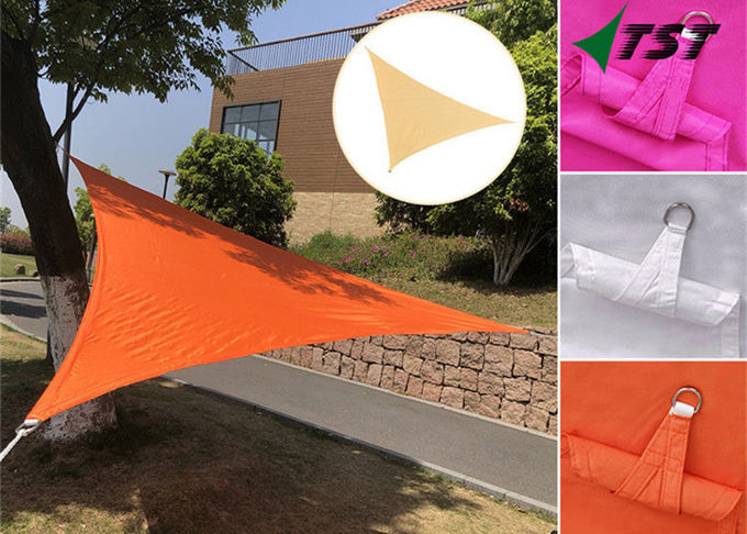 Water Resistant Triangle Shade Sail Red Color Cool Patio Sun Shade Canopy